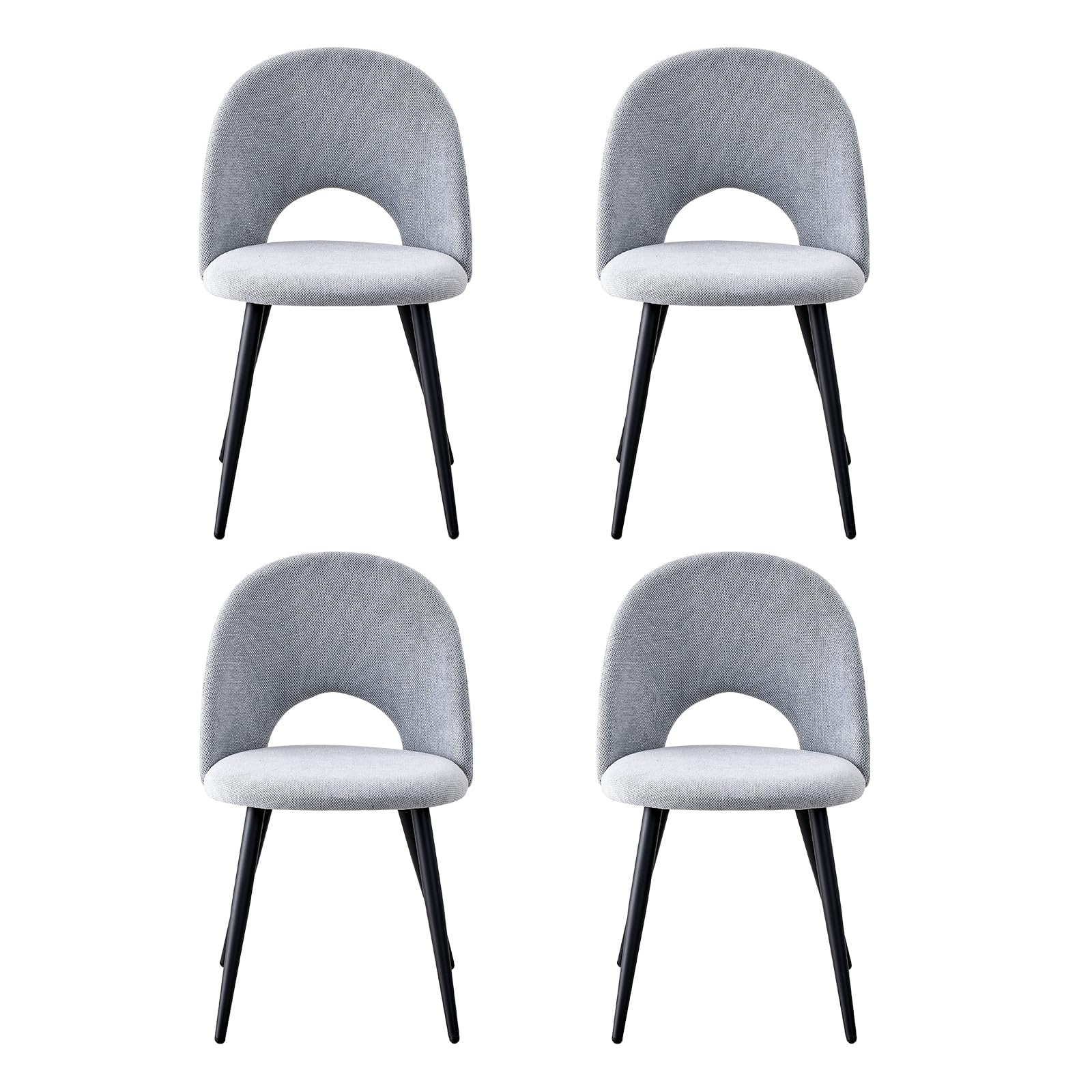GrandCA HOME Chaises de Salle à Manger Modernes Rembourrées avec Pieds en Métal, Lot de 4 pour La Salle à Manger, Le Sal